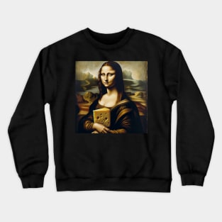 Mona Lisa Cheese Connoisseur: Celebratory National Cheese Lover Day Crewneck Sweatshirt